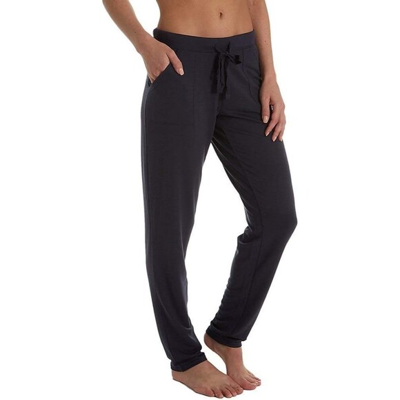Natori French Terry Knit Pants Women's Large Black Lounge Athleisure NEW - Picture 1 of 10